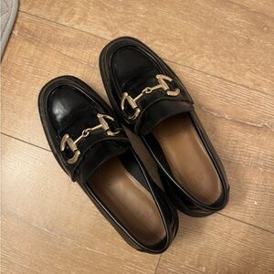 Black Leather Loafers